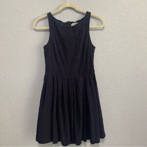 Cupcakes And Cashmere Navy Blue Eyelet Sleeveless Mini Dress